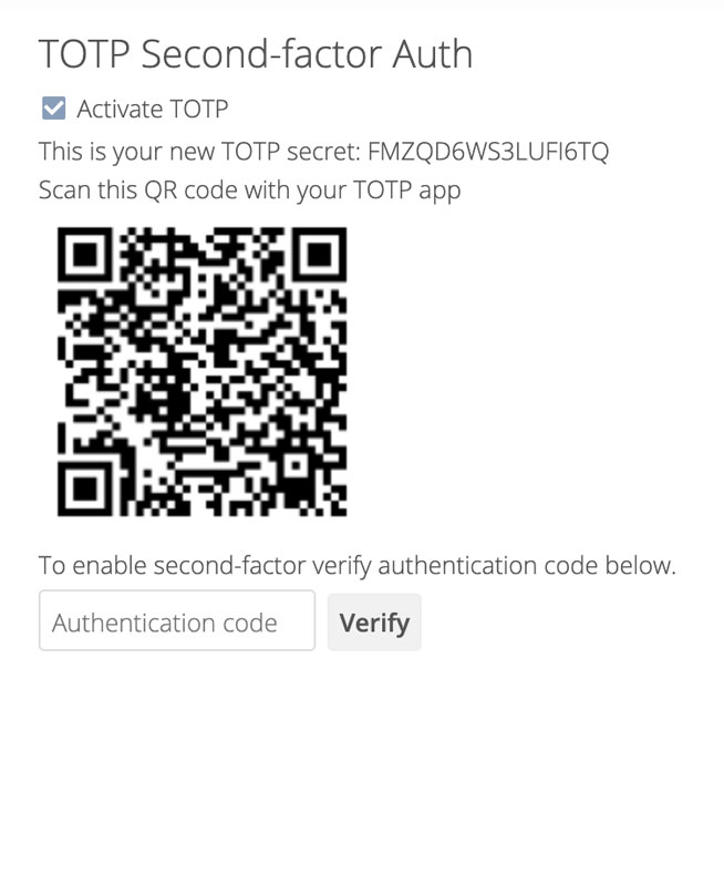 ownCloud.online feature Two-factor-authentication