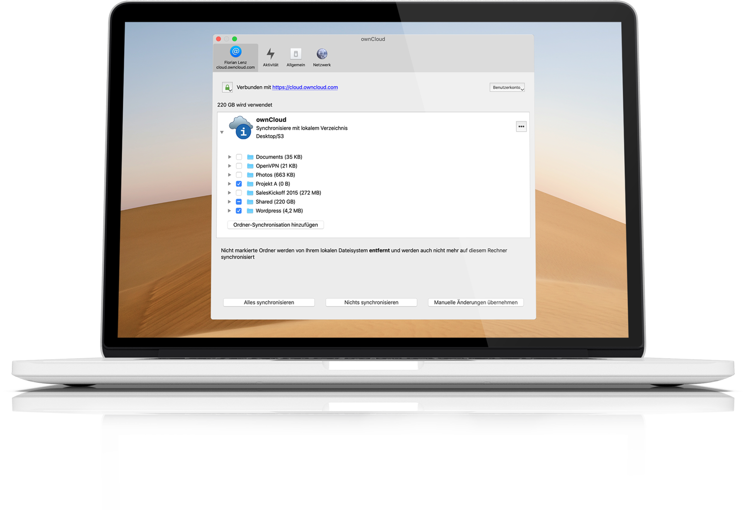 ownCloud.online - carefree file sync with the desktop client